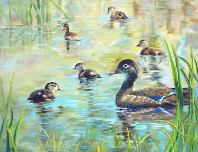 Lady Duck and Brood